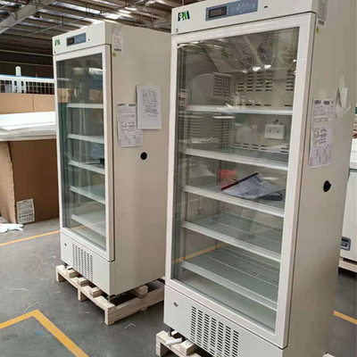 Het Controlemechanisme Medical Pharmacy Refrigerator van de microprocessortemperatuur met Verwarmde Glasdeur 416L